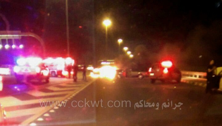حادث الدائري السادس تسبب بإغلاق الطريق