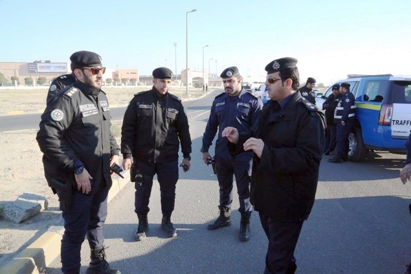 ضباط وأفراد مرور قبل انطلاق حملة كبد