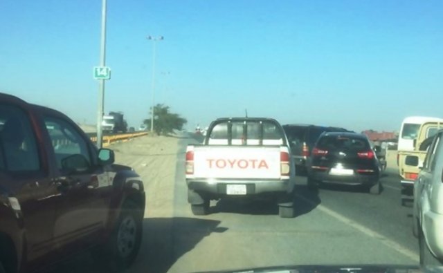 الحادث سبب ازدحاما مروريا