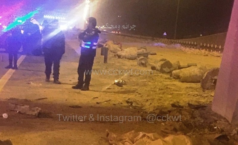 رجال الأمن والإطفاء والإسعاف في موقع الحادث