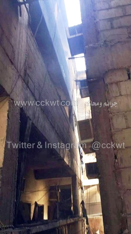 حريق بيت عربي الفروانية غرف خشبية 2