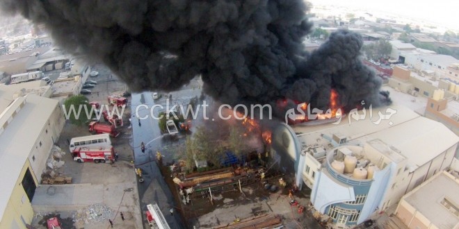 «الإطفاء» تخمد حريقا ضخما اندلع بمصنع زيوت وخدمات بترولية في «الأحمدي»