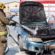 مركبة تحترق في مواقف جمعية «الجابرية»