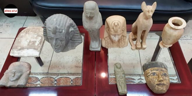 إحباط تهريب قطع أثرية فرعونية قادمة من مصر