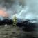 حريق يشب بإطارات في سكراب ميناء عبدالله