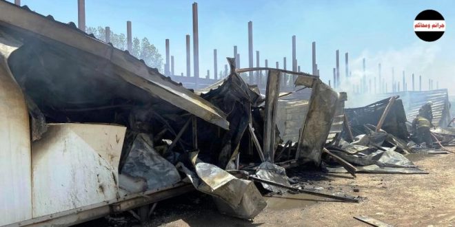 إخماد حريق 3 شاليهات «كيربي» خارج جامعة «الشدادية»
