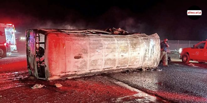وفاة 5 هنود وإصابة 15 آخرين بحادث على طريق اللياح