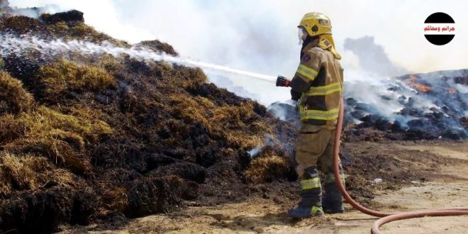 «الإطفاء» تكافح حريقا جديدا في سوق الأعلاف