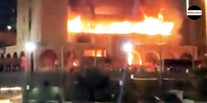 «الإطفاء» تكافح حريقا كبيرا بمبنى في العاصمة