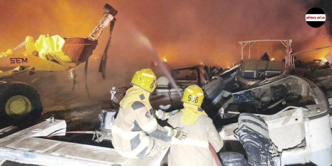 إخماد حريق عمد بحجز البلدية في «ميناء عبدالله»