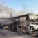 حريق يلتهم حافلة و3 مركبات في «السالمي»
